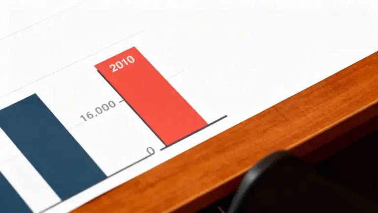 Grafico a barre con dati economici, evidenziato l'anno 2010